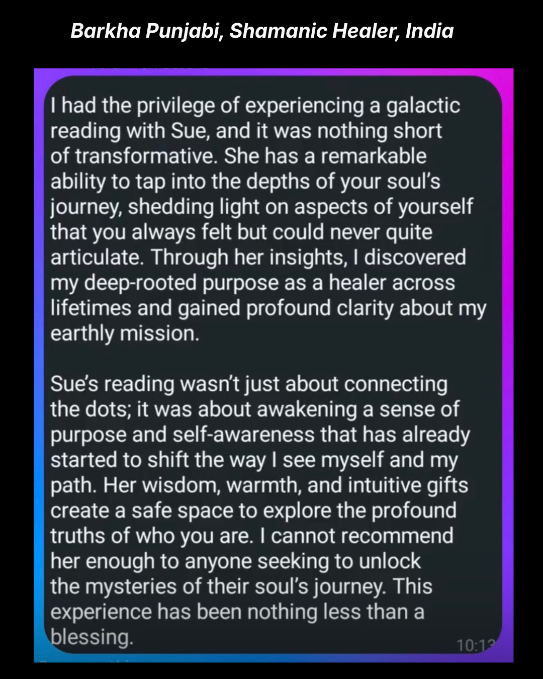 Testimonial from Barkha